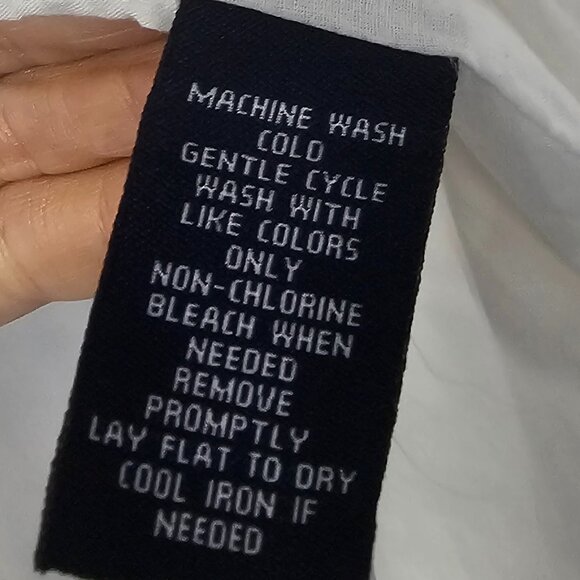 Chaps White Embroidered Floral Eyelet A-Line Skirt Boho Cottagecore 8 - Picture 9 of 10